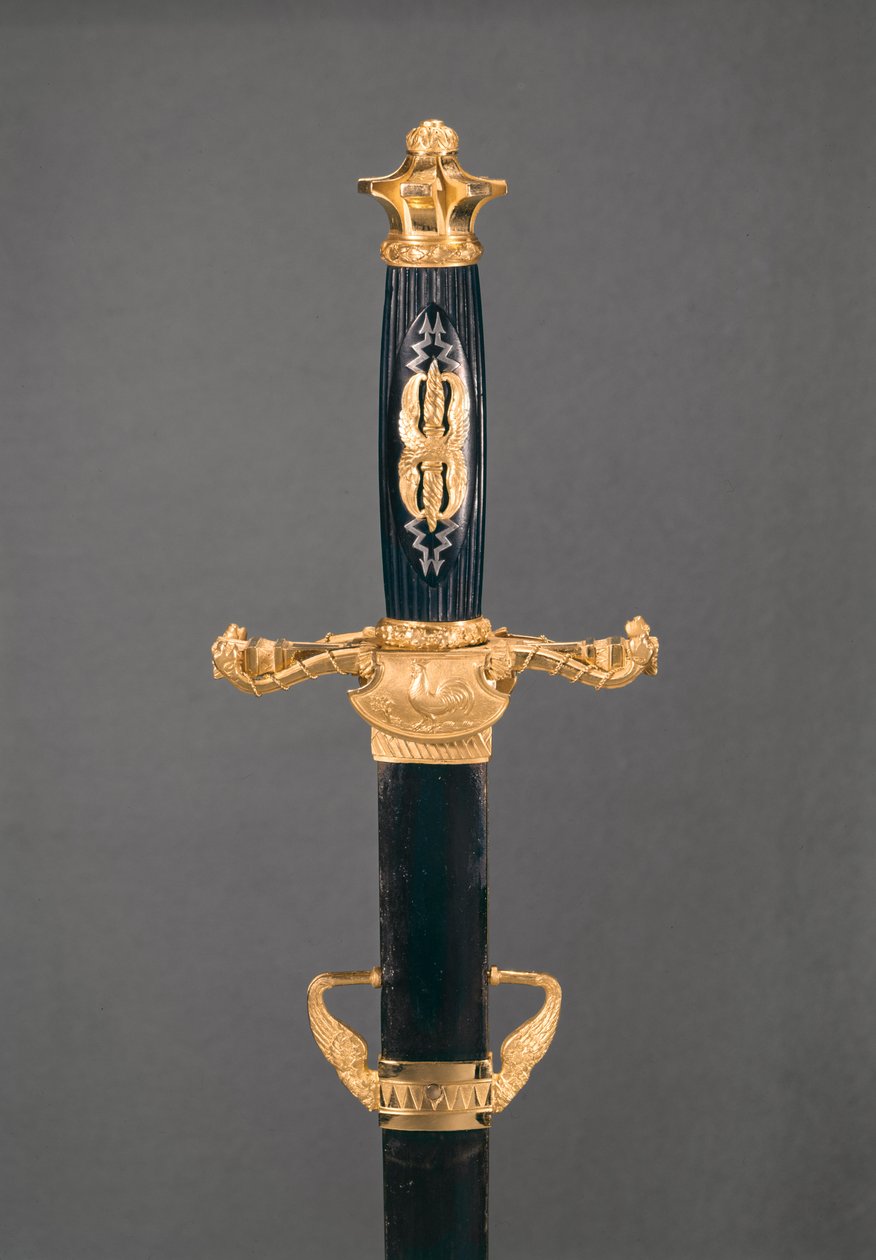 Empuñadura de una espada de doble filo de un general en comando durante el golpe de estado en Saint Cloud el 18 brumario año 8 (9 de noviembre de 1799) de Nicolas Noel Boutet