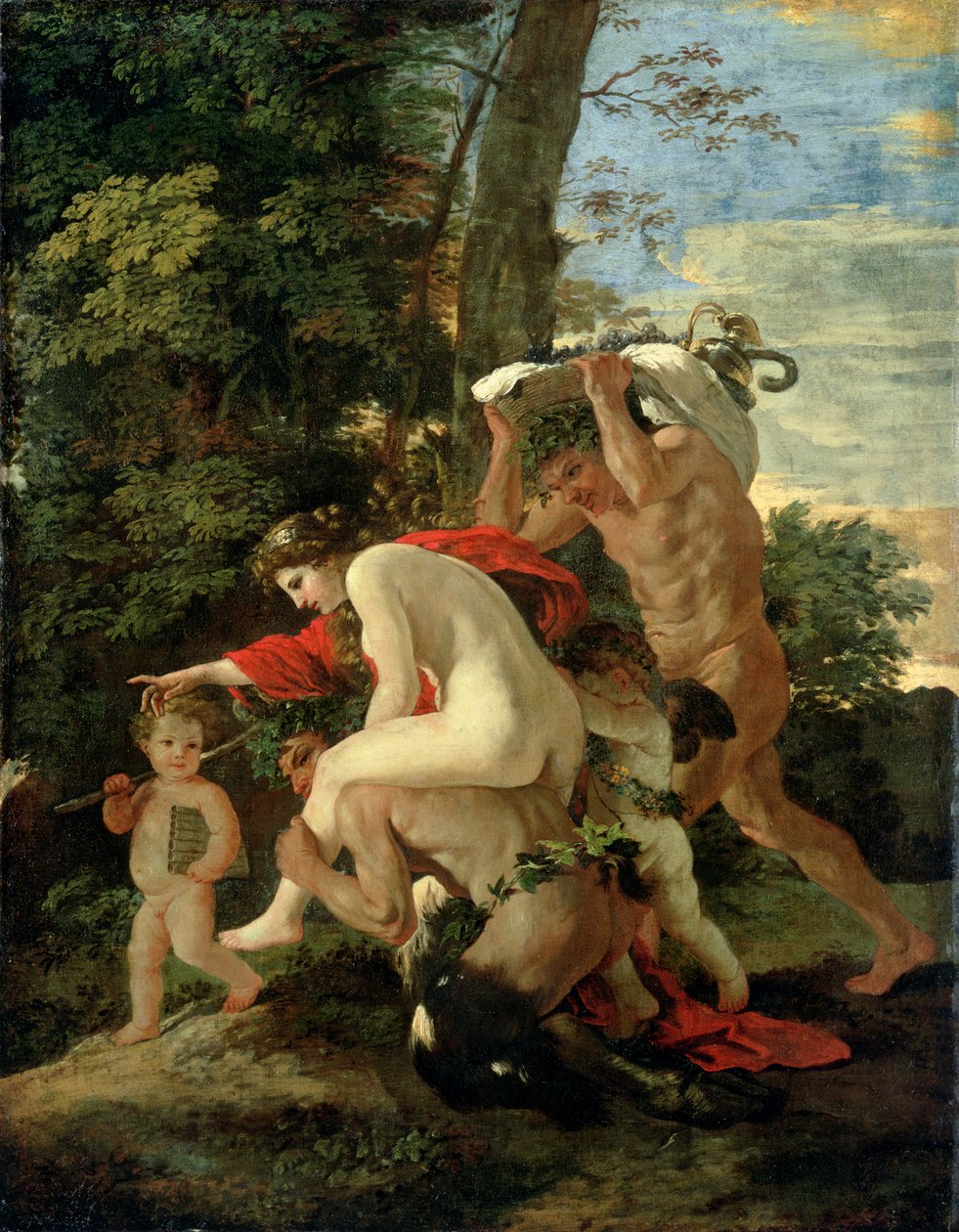 Escena bacanal, antes de 1630 de Nicolas Poussin