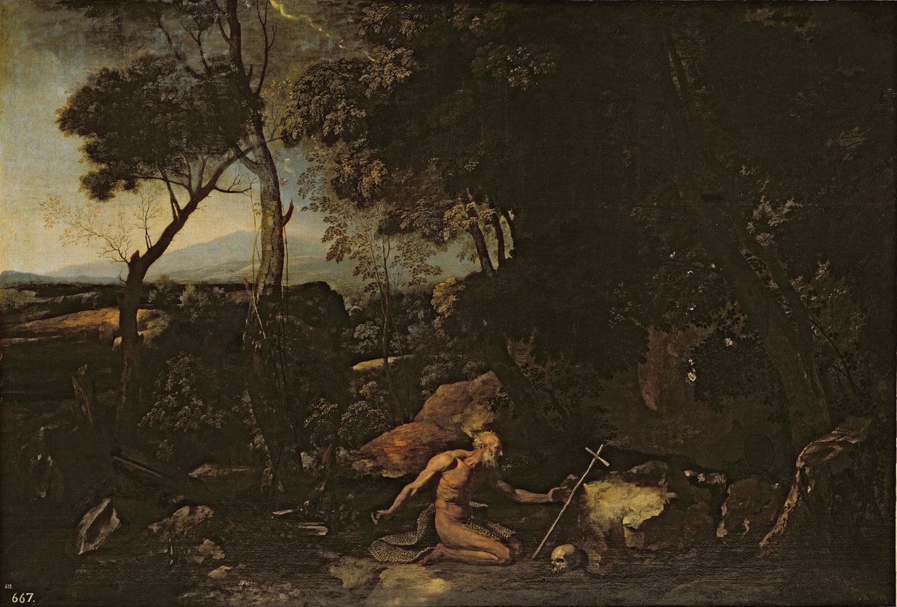Paisaje con San Jerónimo de Nicolas Poussin