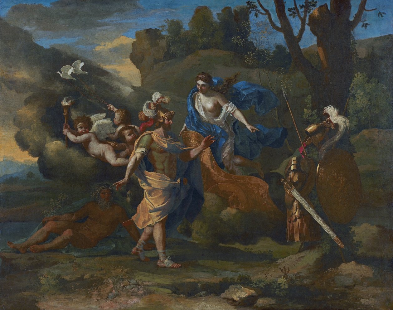 Venus mostrando sus armas a Eneas de Nicolas Poussin