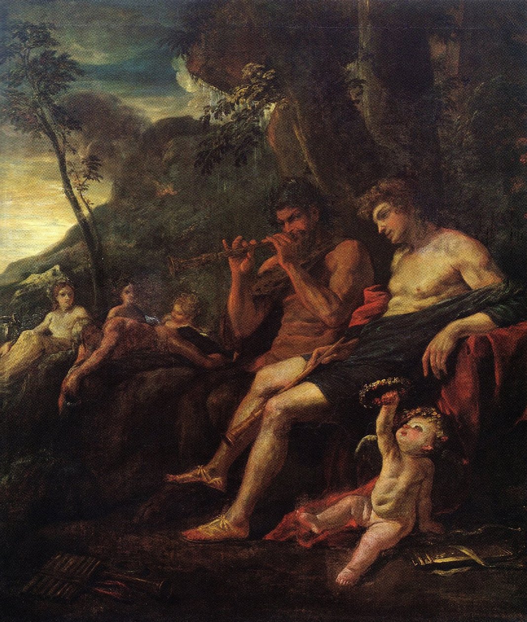 Olimpo y Marsias de Nicolas Poussin
