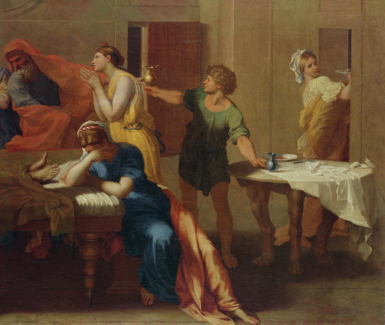 Pasando el aceite (detalle) de Nicolas Poussin