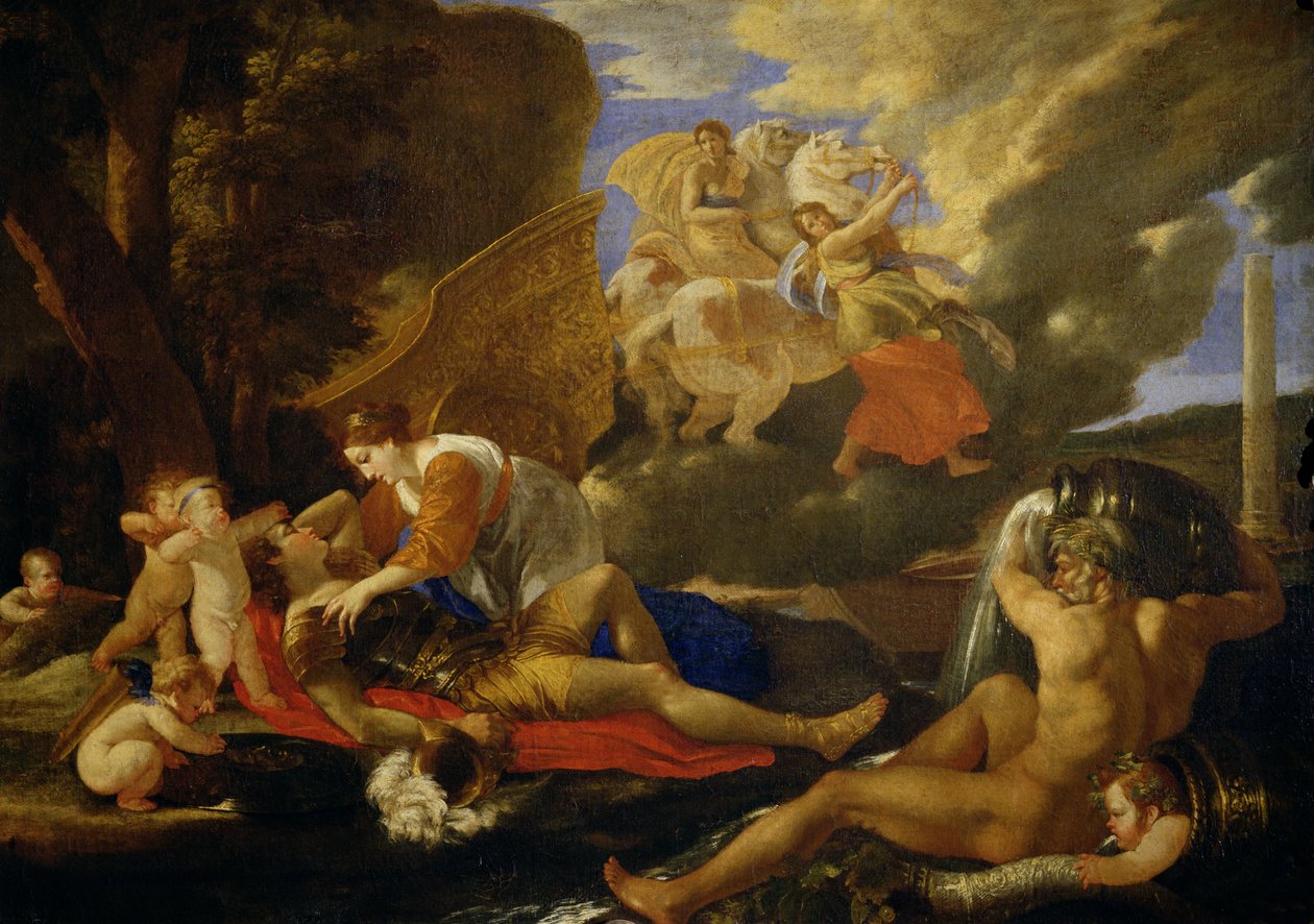 Rinaldo y Armida de Nicolas Poussin