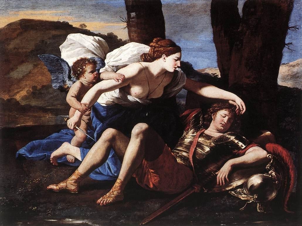 Rinaldo y Armida de Nicolas Poussin