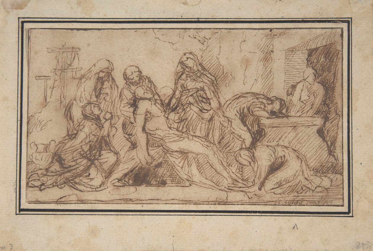 El entierro, c.1656-57 de Nicolas Poussin