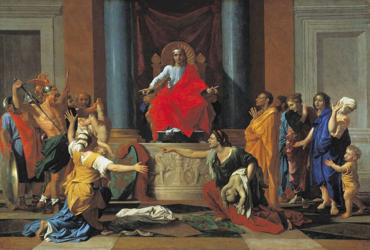 El juicio de Salomón, 1649 de Nicolas Poussin