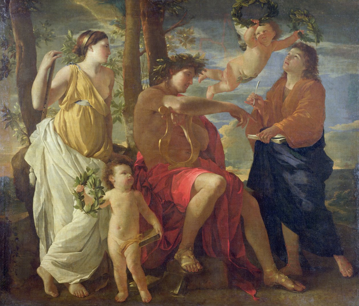 La inspiración del poeta de Nicolas Poussin