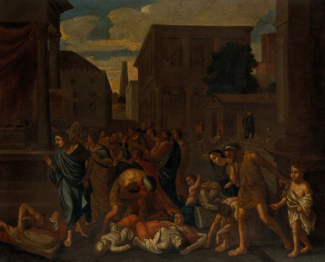 La plaga de los filisteos en Asdod de Nicolas Poussin