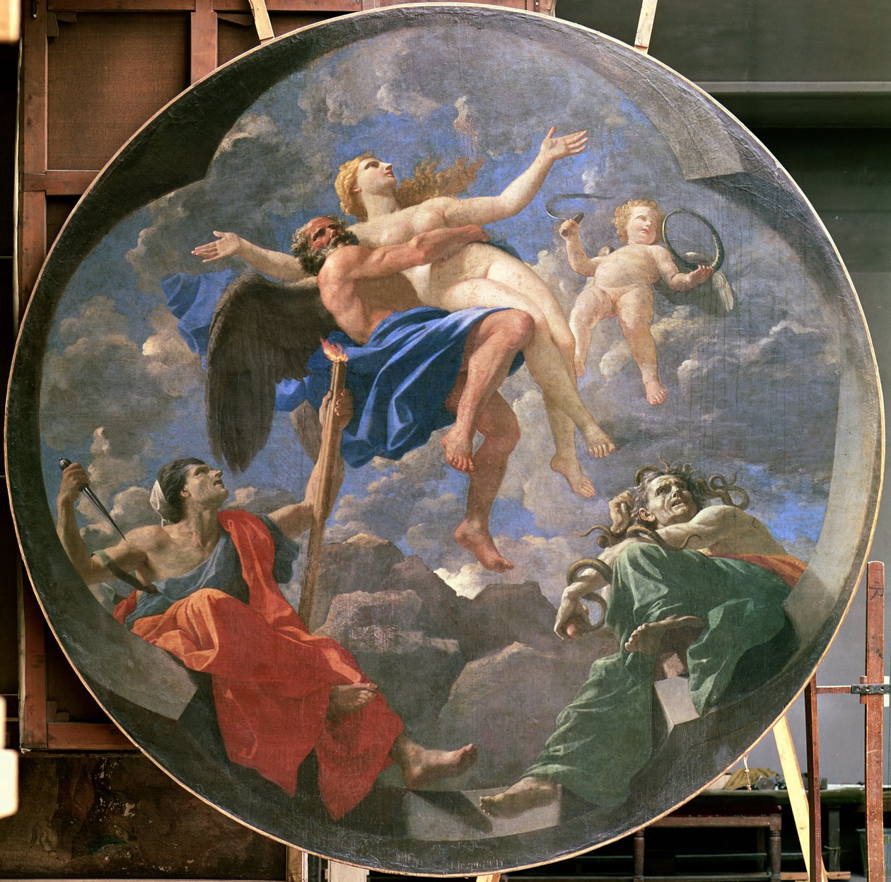 La verdad robada por el tiempo más allá del alcance de la envidia y la discordia, 1641 de Nicolas Poussin