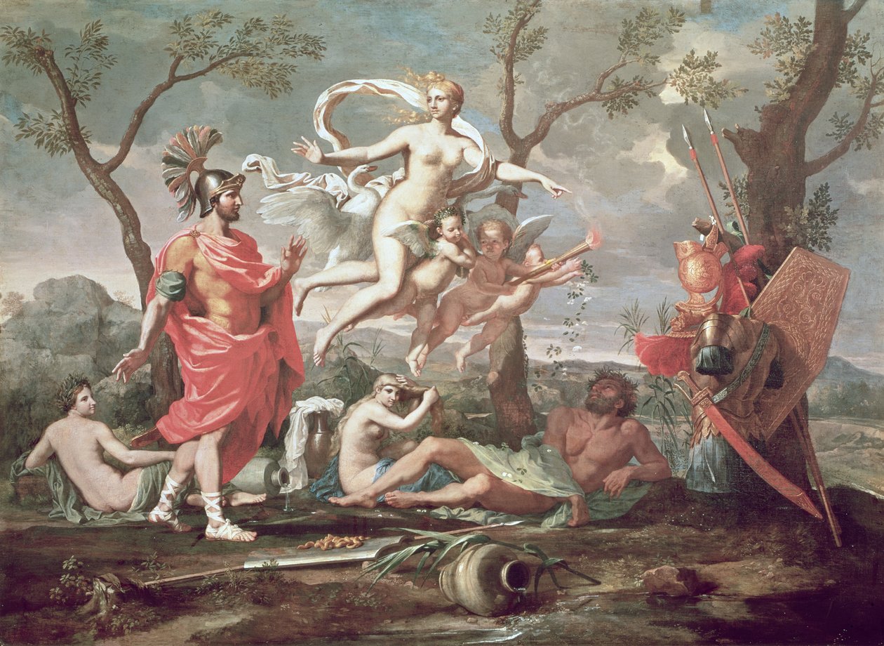 Venus armando a Eneas, 1639 de Nicolas Poussin