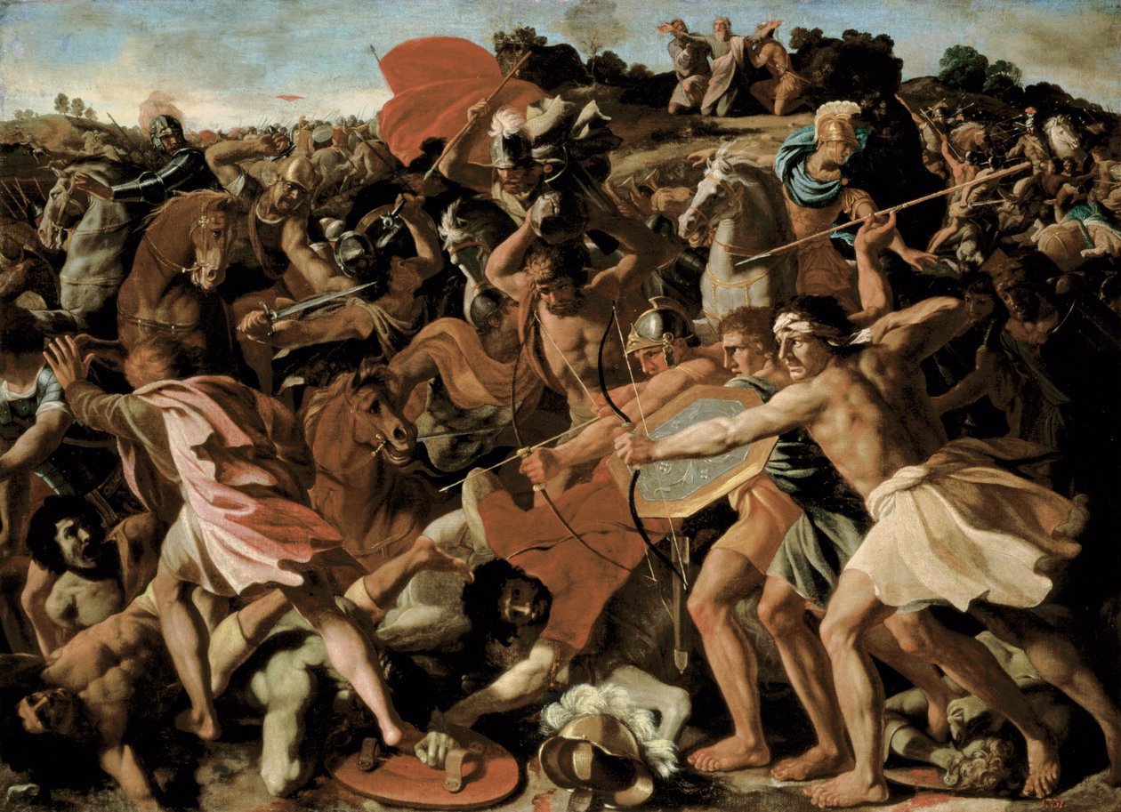 Victoria de Josué sobre los amalecitas, 1625-6 de Nicolas Poussin