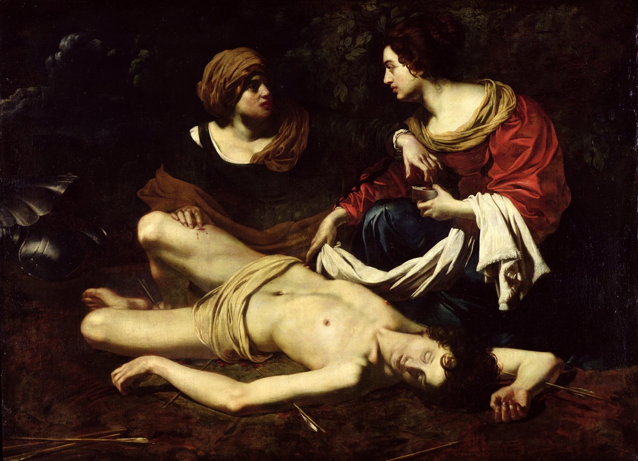 San Sebastián atendido por Santa Irene de Nicolas Regnier