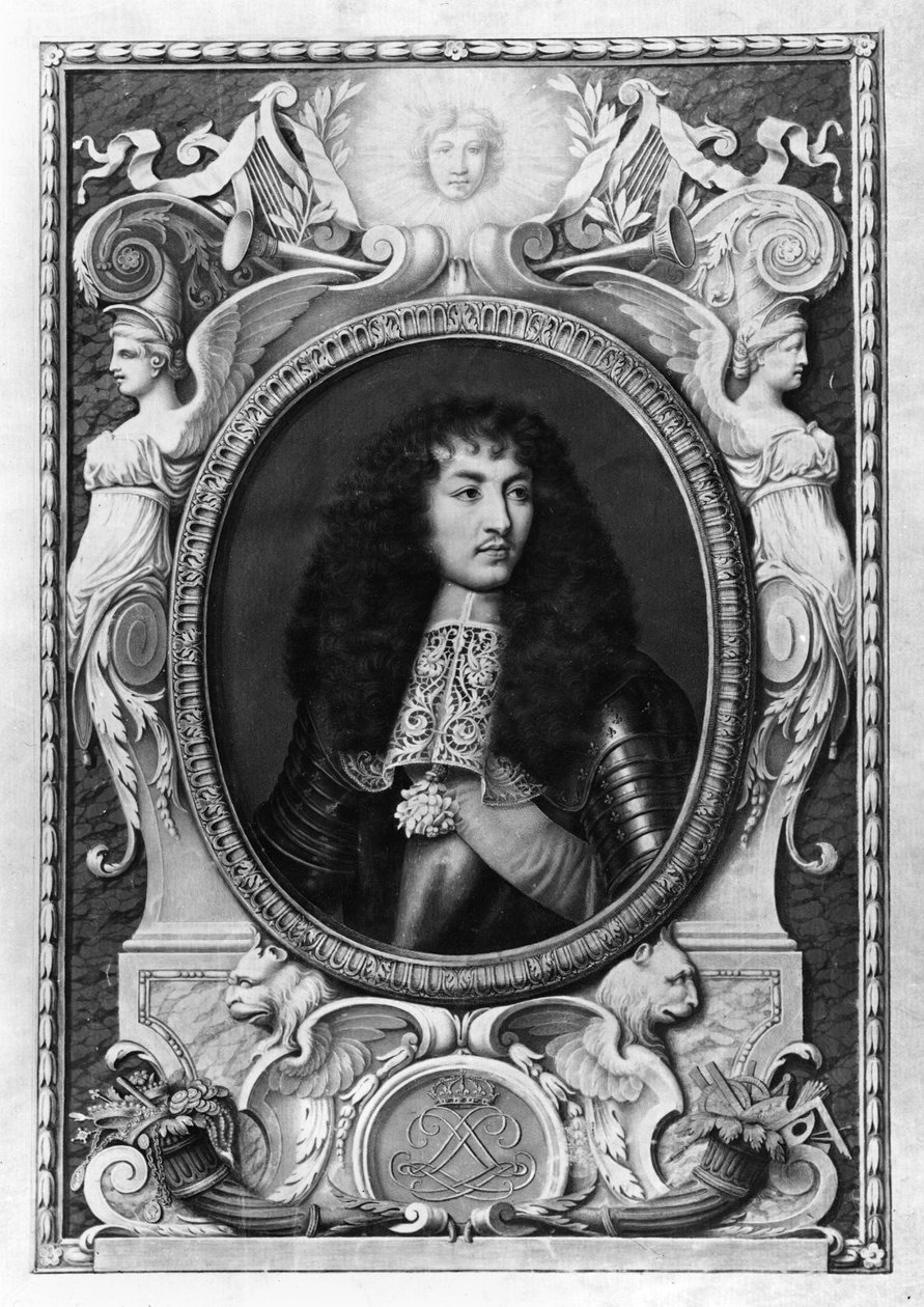 Retrato en medallón de Luis XIV (1638-1715) de Nicolas Robert