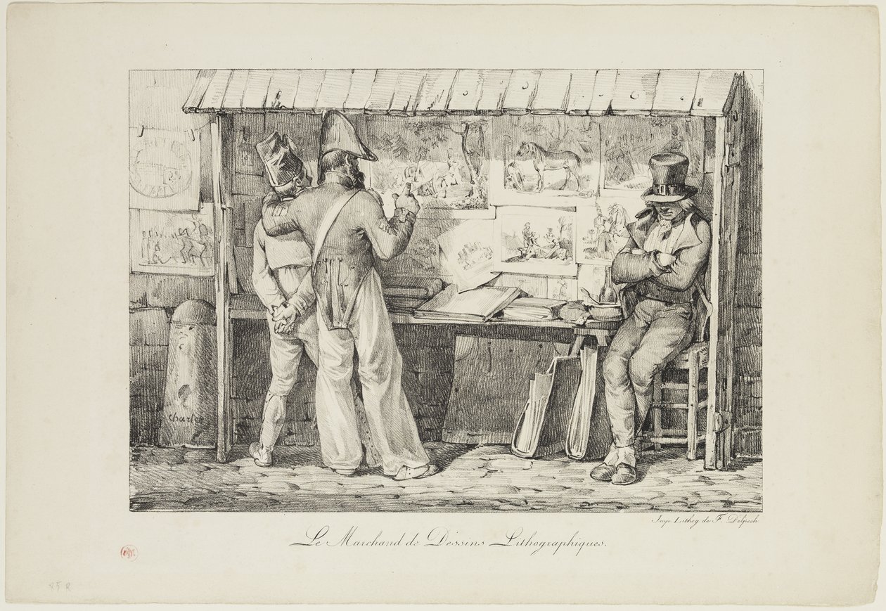 Le marchand de dessins lithographiques de Nicolas Toussaint Charlet