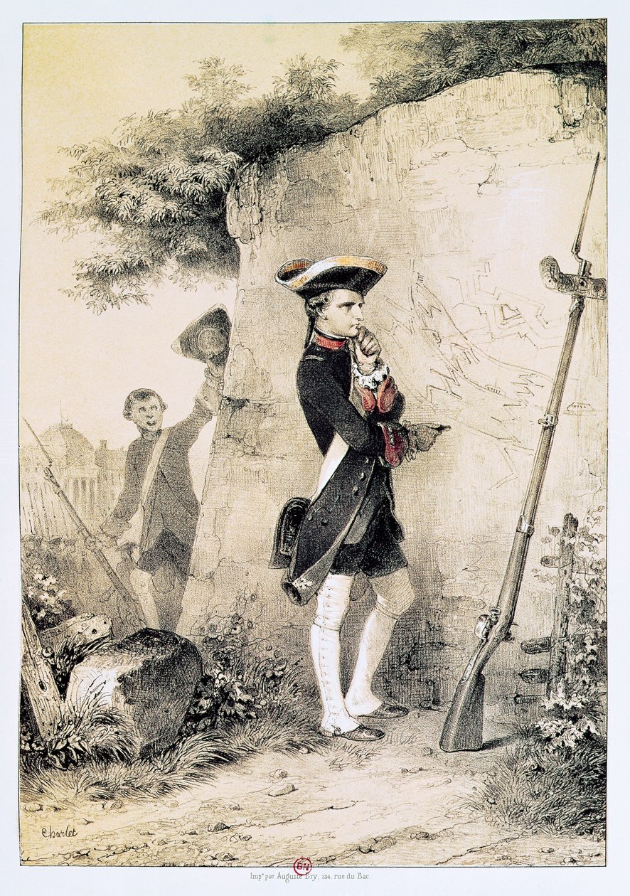 Napoleón I (1769-1821) en la Escuela Militar en 1783, ilustración de 