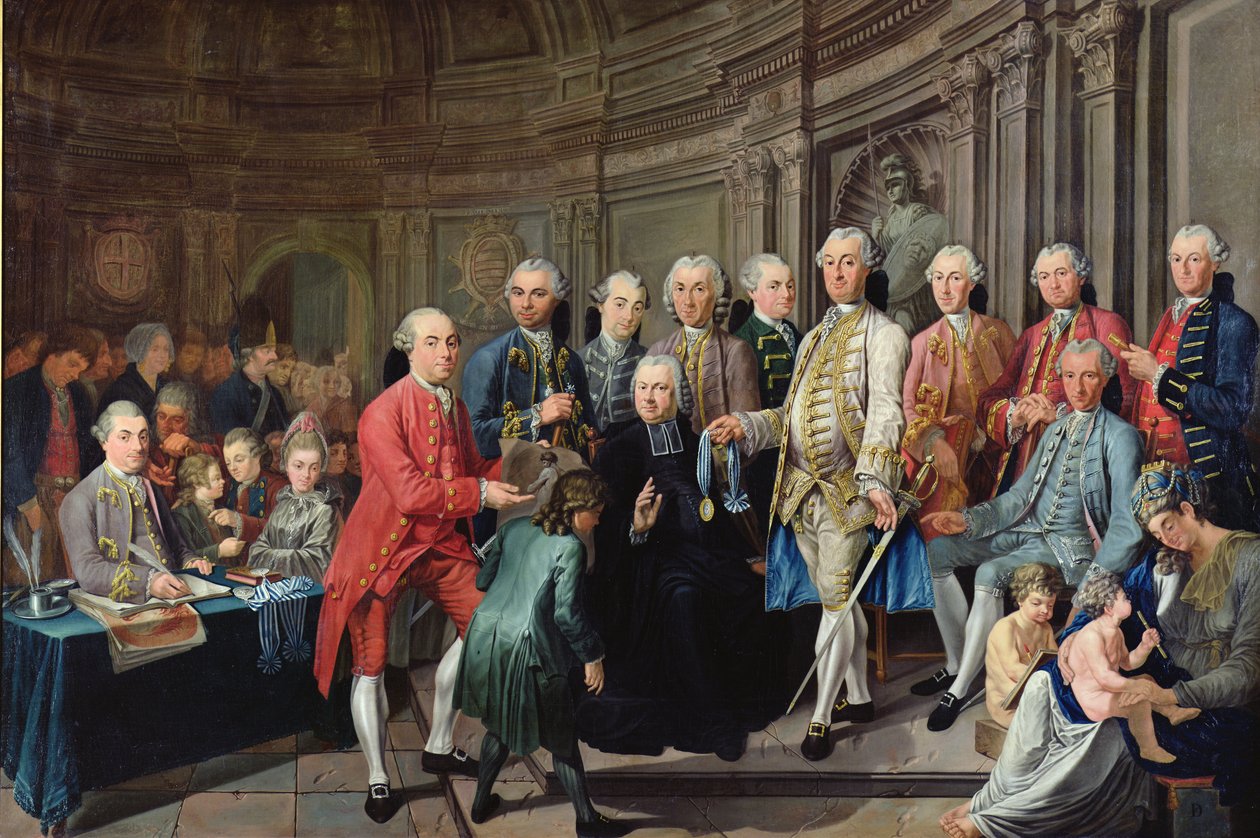 Distribución de los premios de la Academia de Dibujo y Pintura en Dunkerque en 1755 de Nicolas Truit