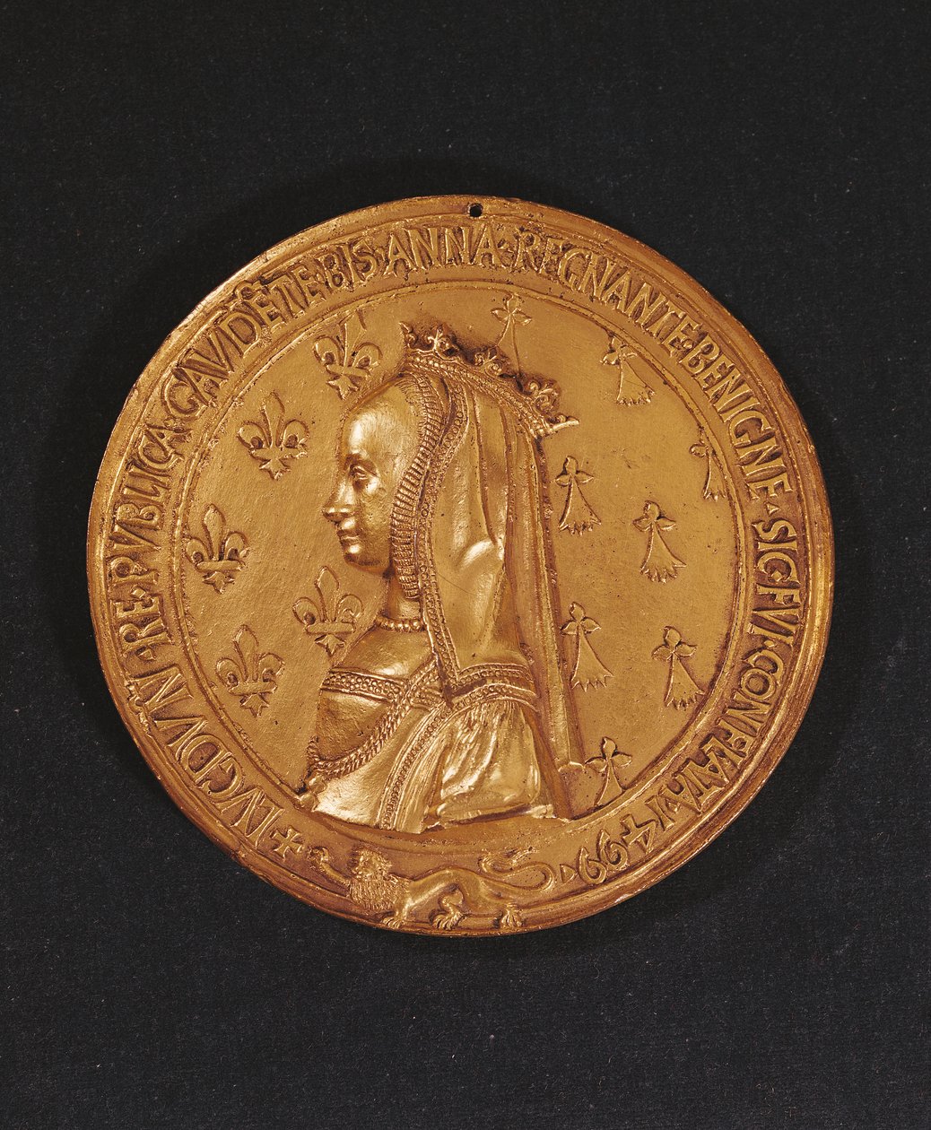 Medalla que representa a Ana de Bretaña (1477-1514) Duquesa de Bretaña, 1498-1514 de Nicolas and Saint Priest, Jehan de Le Clerc