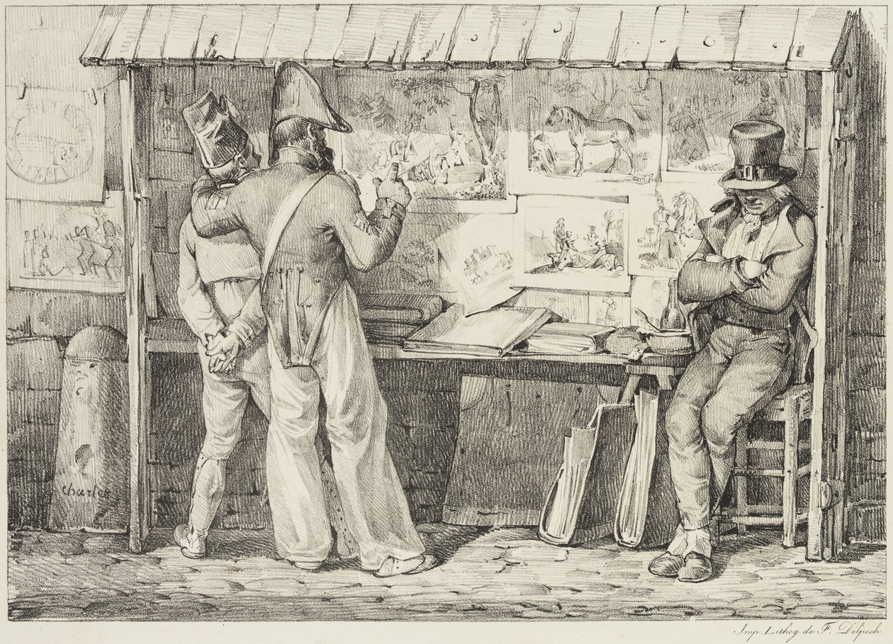 Le marchand de dessins lithographiques de Nicolas Toussaint Charlet