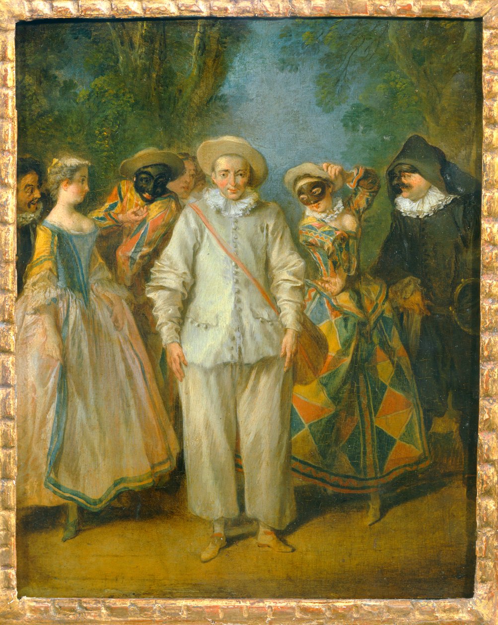 Les acteurs de la Comedie italienne - Los actores de la Comedia Italiana ... de Nicolas (attr. to) Lancret