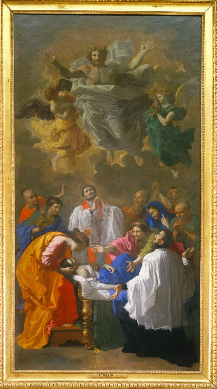 San Francisco-Xavier resucitando a la hija de un habitante de Cangoxima en Japón - San Francisco-Xavier resucitando a un habitante de Cangoxima en Japón ... de Nicolas (attr.to) Poussin