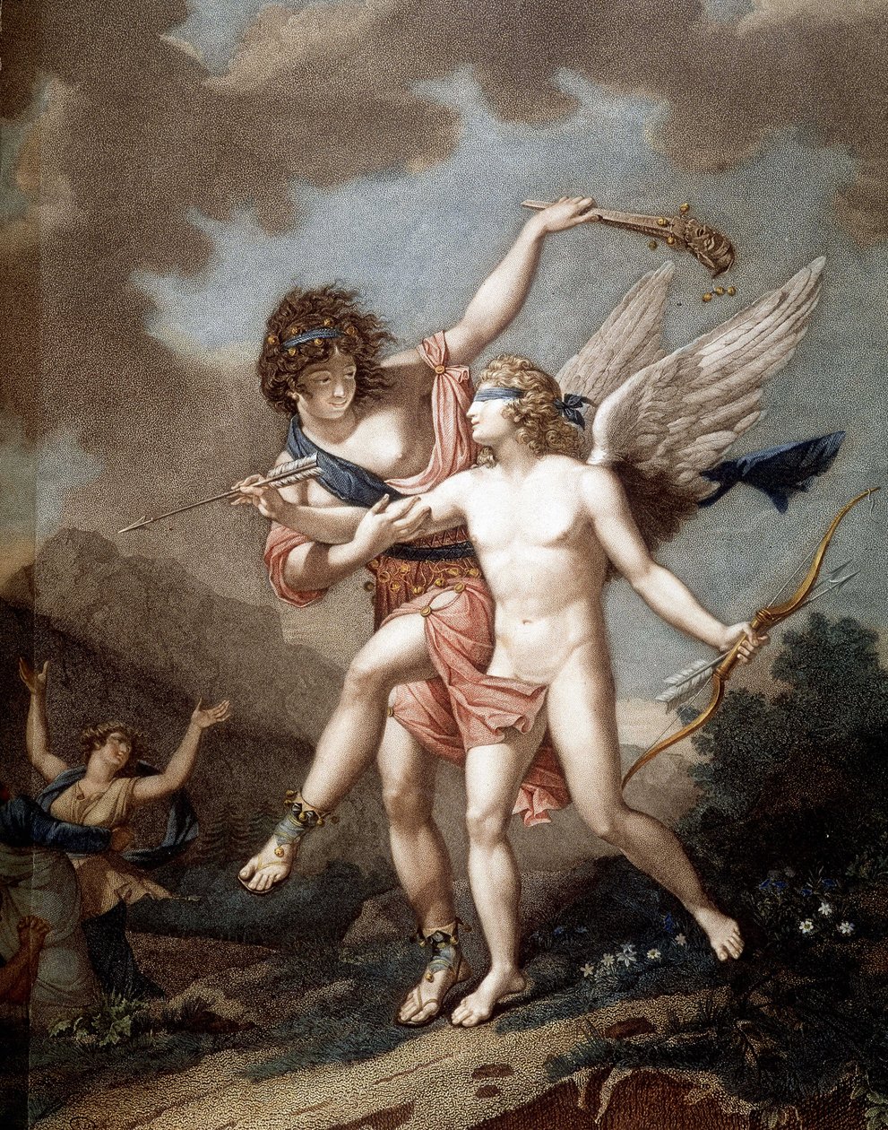 El amor llevado por la locura de Nicolas Andre (after) Monsiau
