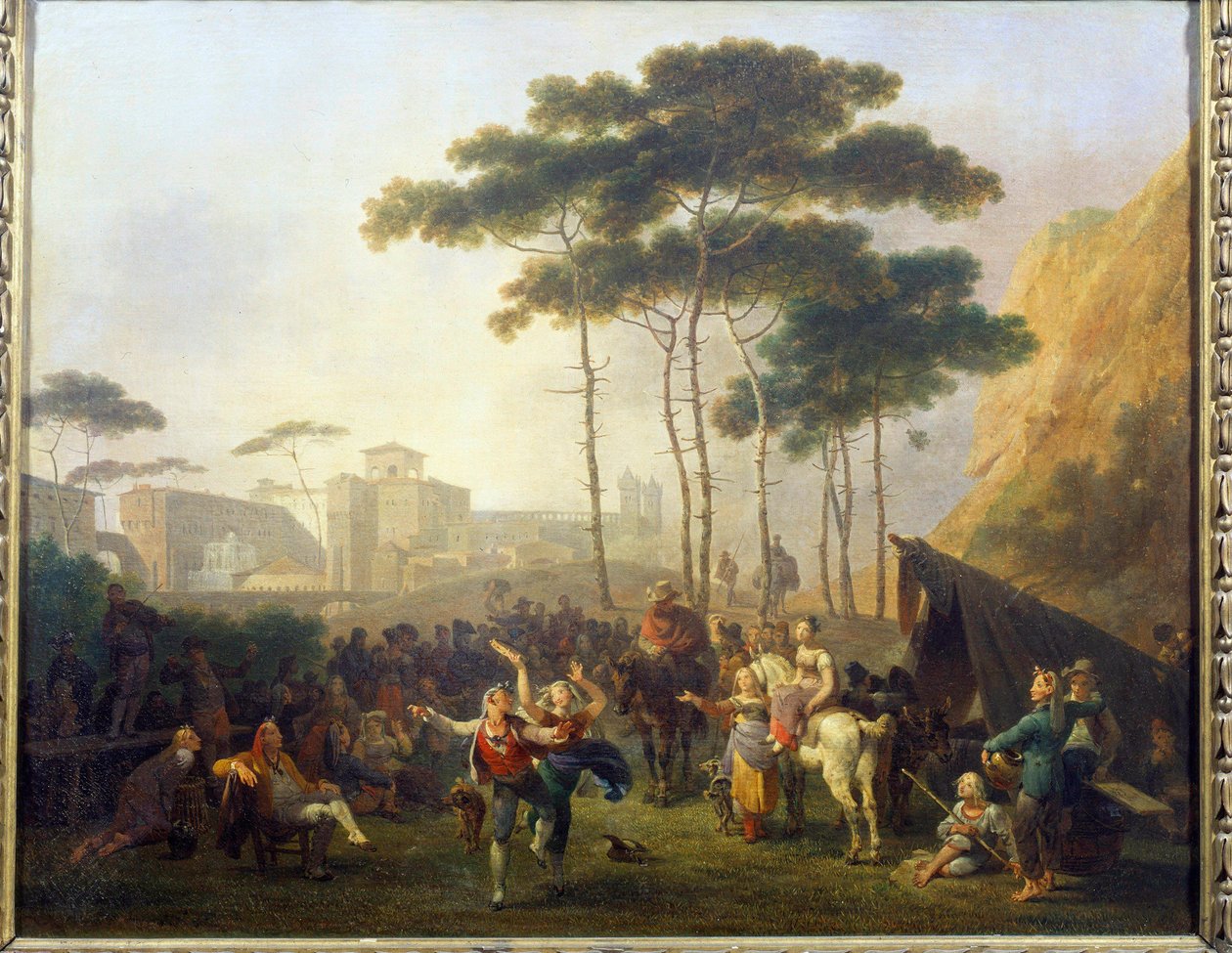 Baile del pueblo Pintura de Nicolas Taunay (1755-1830) Siglo XIX Reims, Museo de Bellas Artes de Nicolas Antoine Taunay