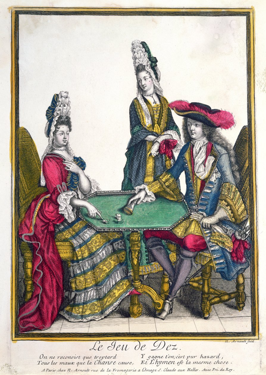 Le Jeu de Dez (Juego de Dados), finales del siglo XVII de Nicolas Arnoult