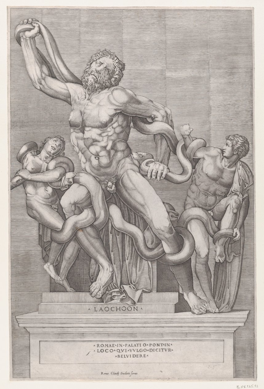 Speculum Romanae Magnificentiae: Laocoonte, siglo XVI de Nicolas Beatrizet