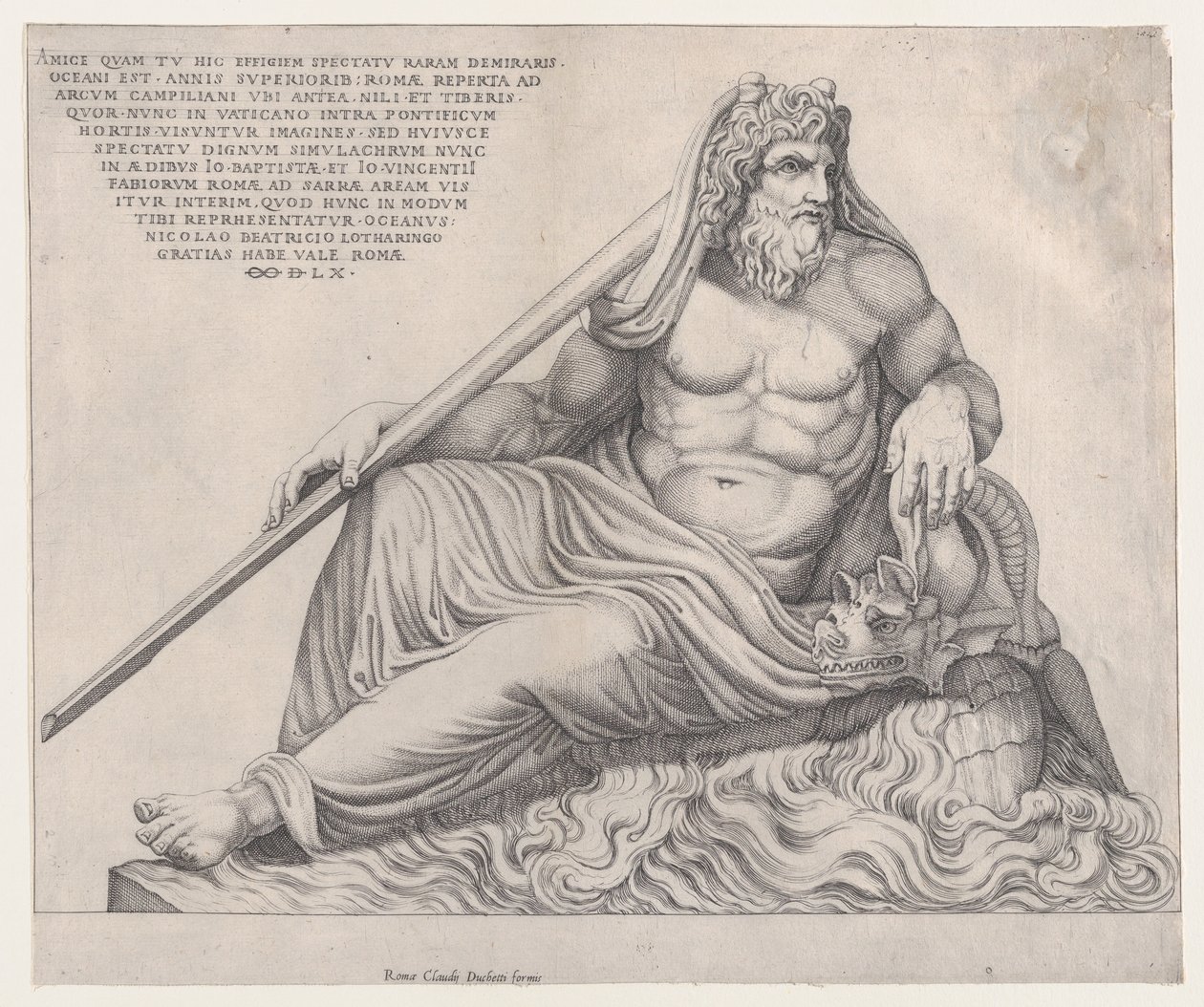 Speculum Romanae Magnificentiae: El dios del océano de Nicolas Beatrizet