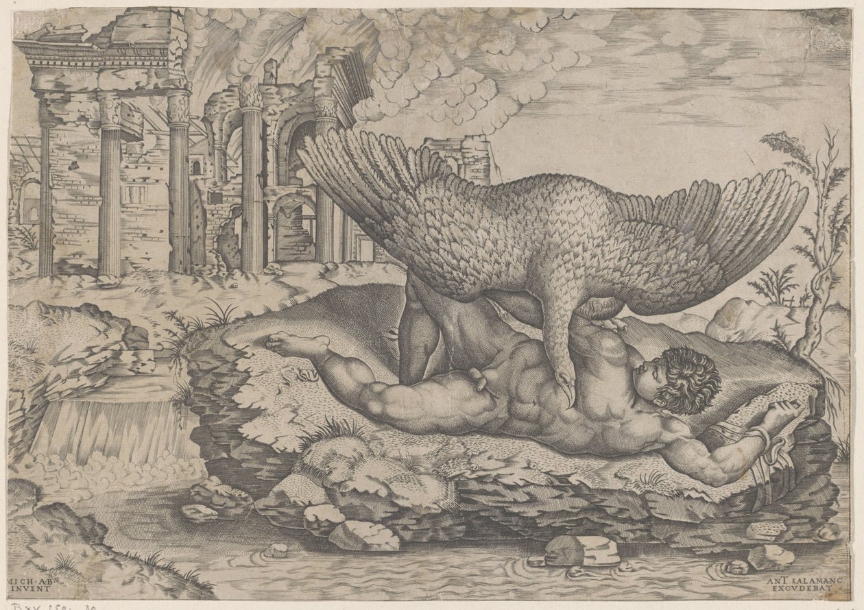 Tityus y el buitre de Nicolas Beatrizet