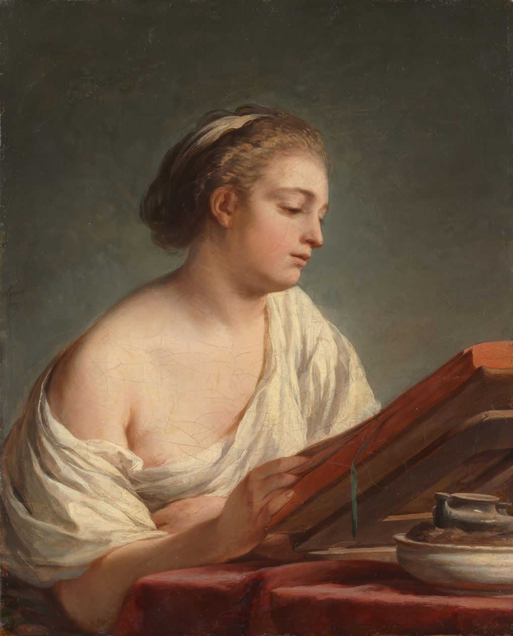 Mujer Lectura de Nicolas Bernard Lepicie
