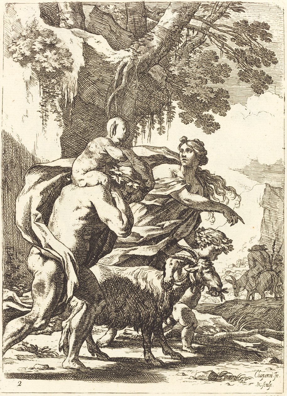 Fauno y Bacante con un Niño de Nicolas Chapron
