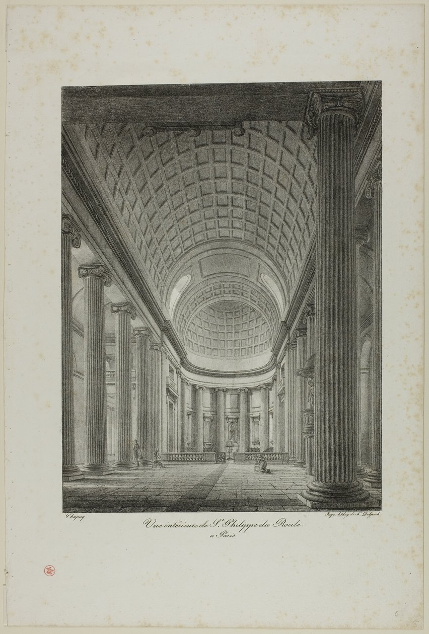 Vista interior de St. Philippe du Roule, París de Nicolas Chapuy