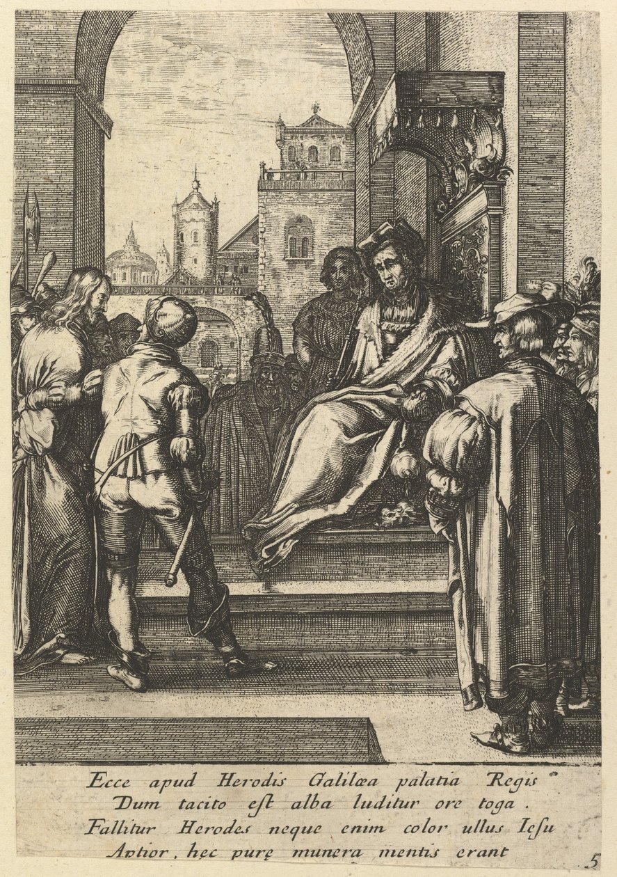 Cristo ante Pilato, de La Pasión de Cristo, mediados del siglo XVII de Nicolas Cochin