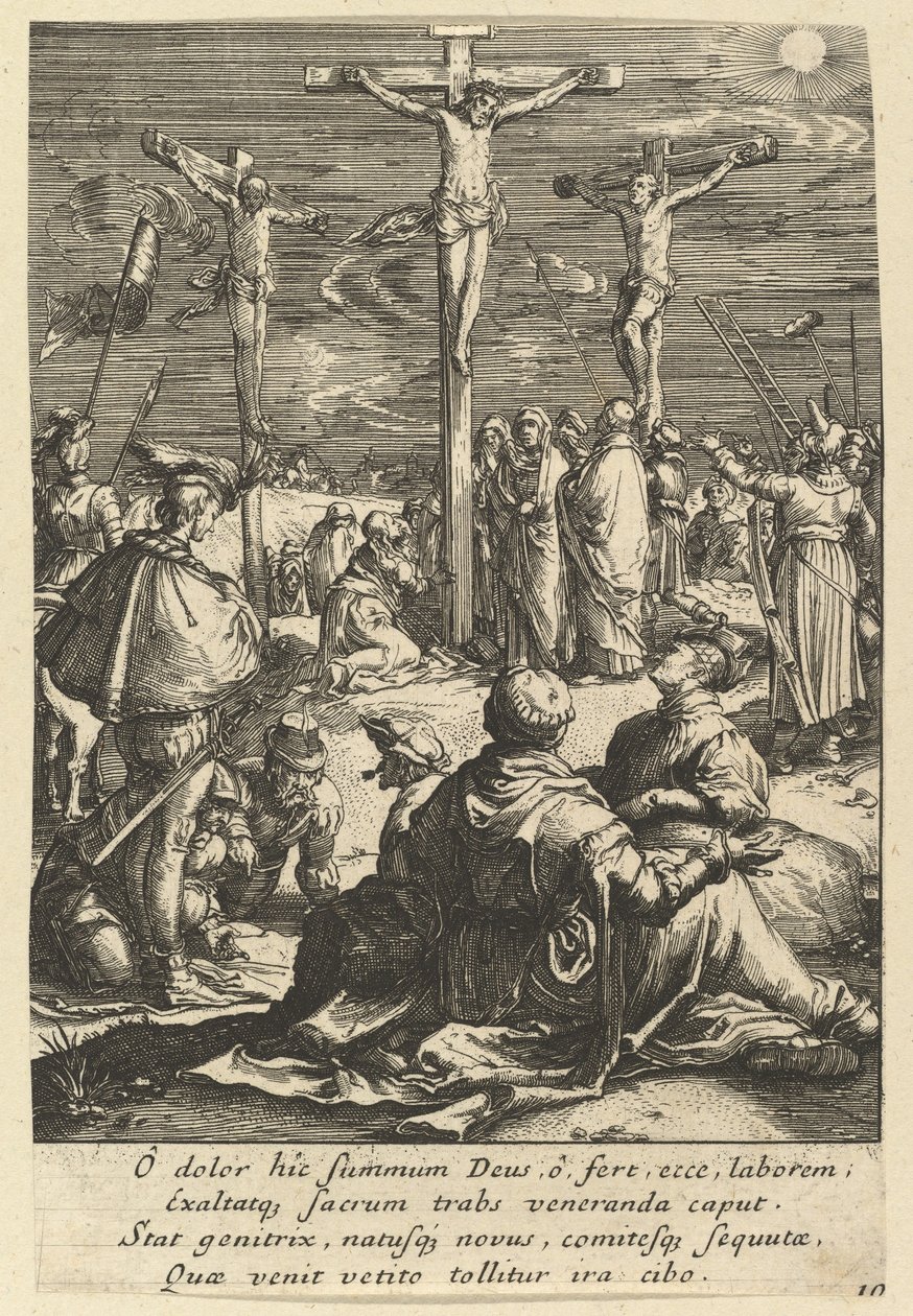 Cristo en la cruz, de La Pasión de Cristo de Nicolas Cochin