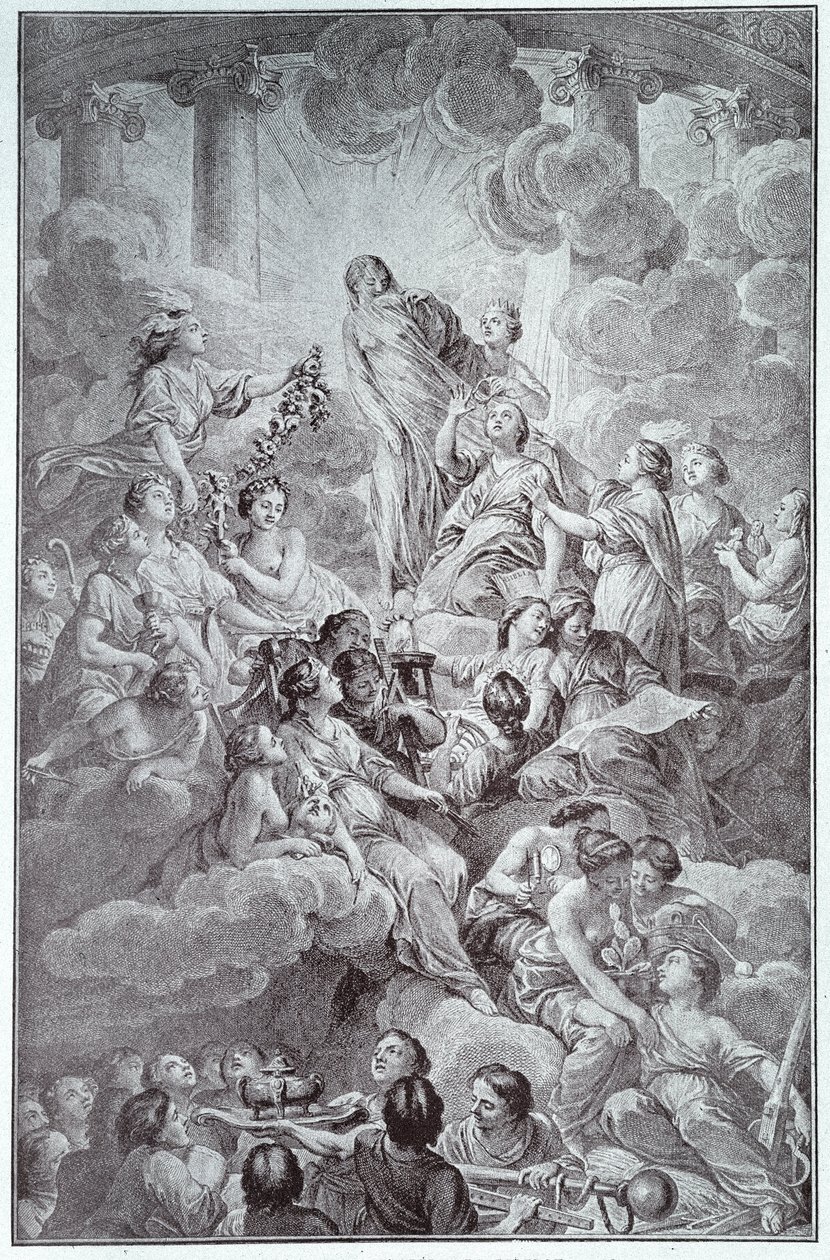 Frontispicio de la Enciclopedia de Denis Diderot (1713-1784) y Jean le Rond d