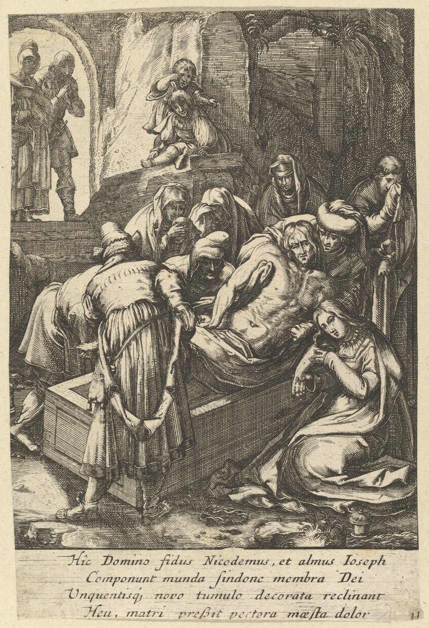 El entierro, de La Pasión de Cristo de Nicolas Cochin