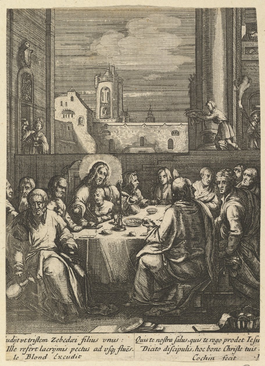 La Última Cena, de La Pasión de Cristo de Nicolas Cochin