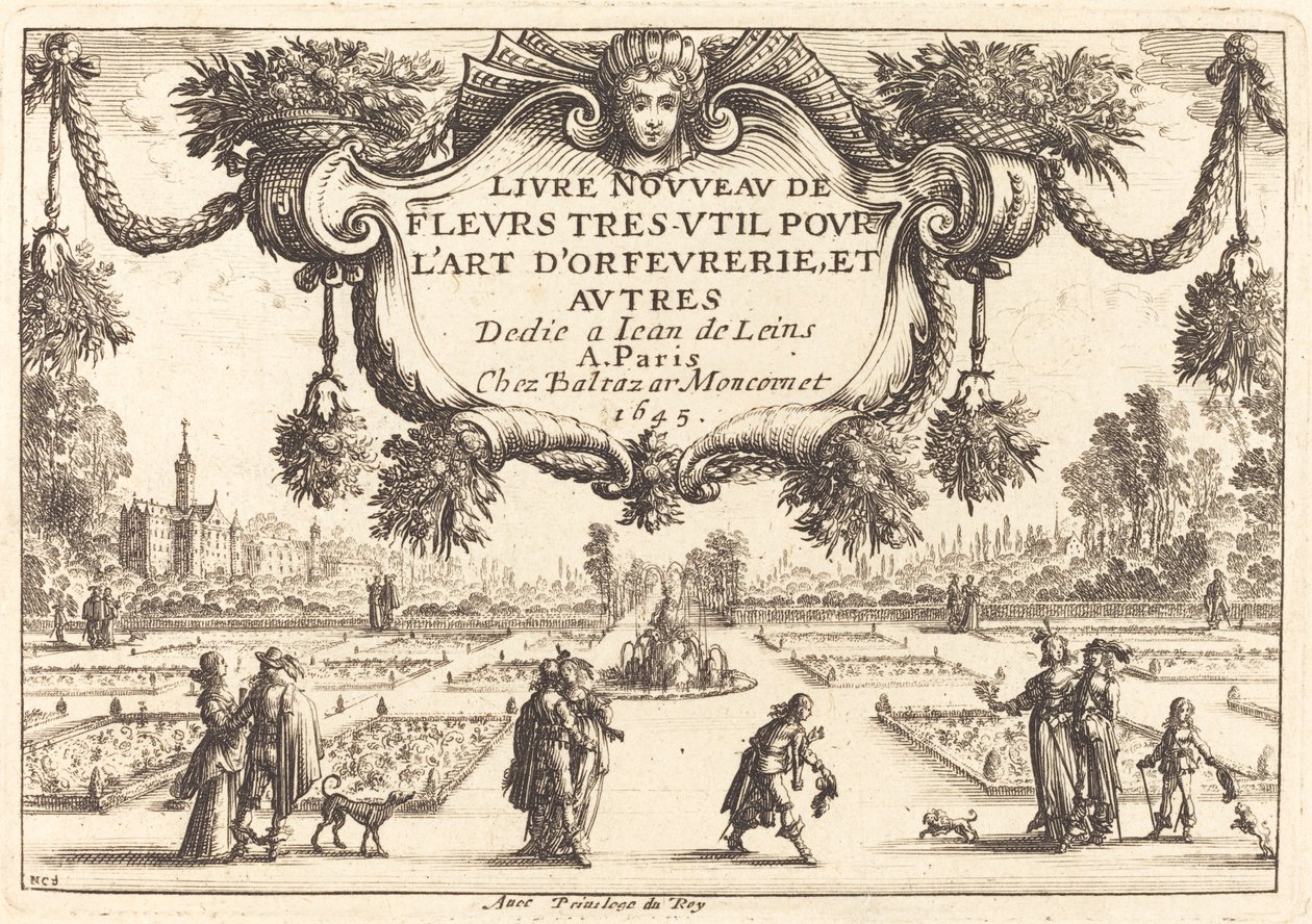 Página de título de Nicolas Cochin after Balthasar Moncornet