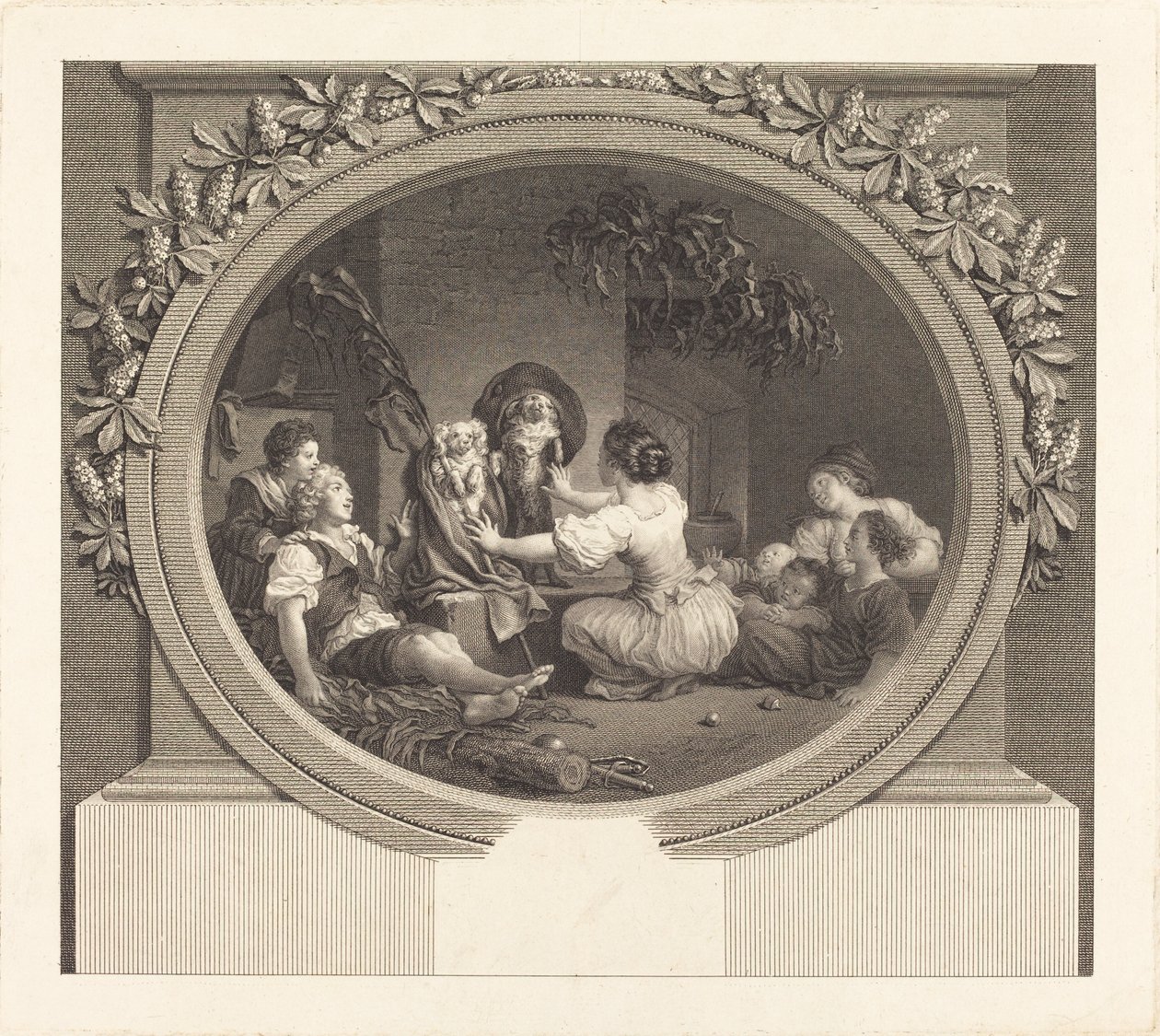 La educación lo es todo de Nicolas Delaunay after Jean Honoré Fragonard