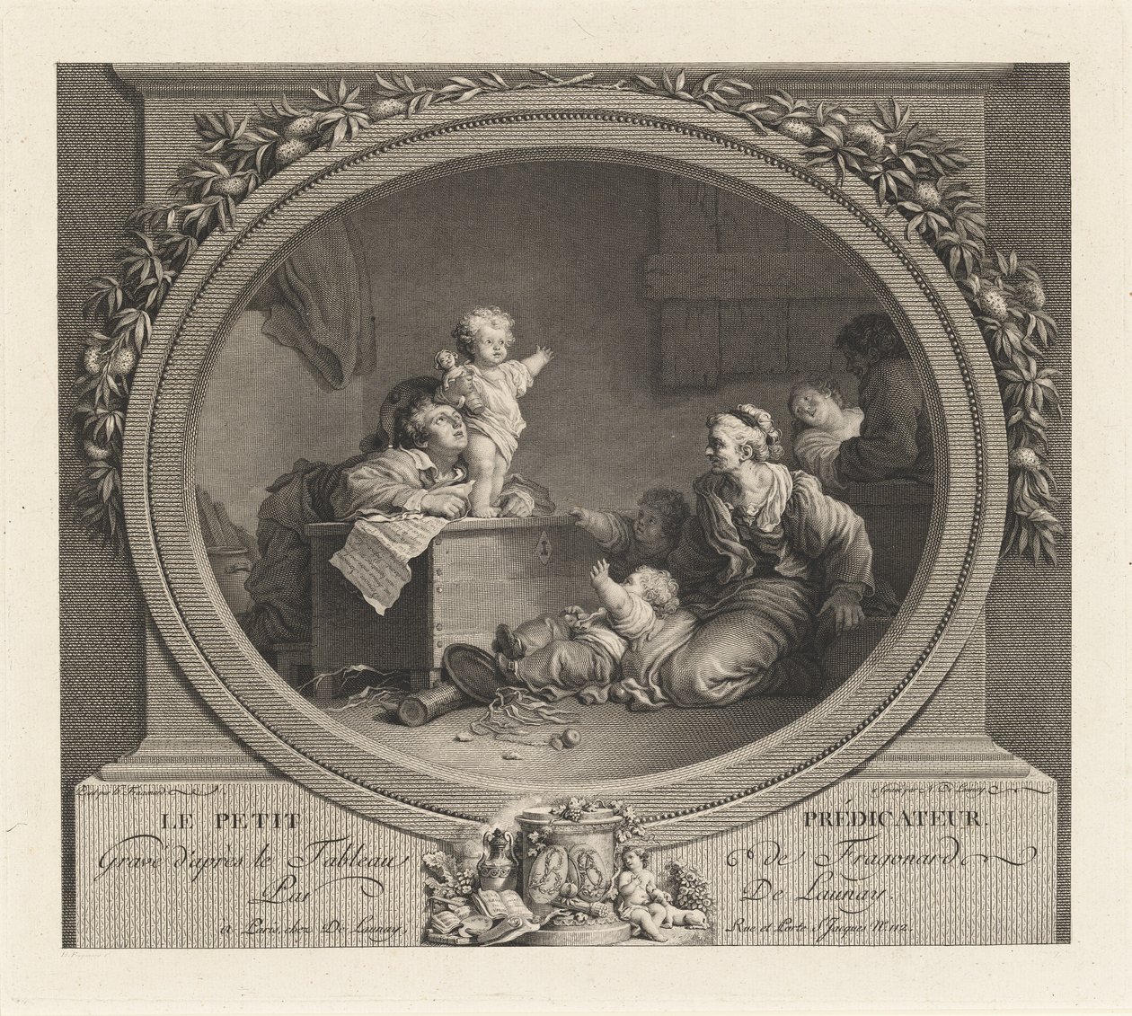 El Pequeño Predicador de Nicolas Delaunay after Jean Honoré Fragonard