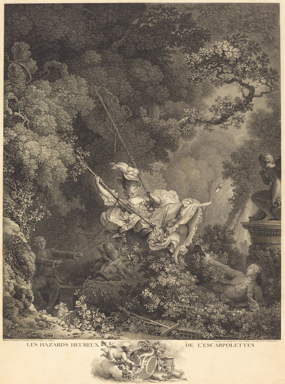 Los azares felices del columpio de Nicolas Delaunay after Jean Honoré Fragonard