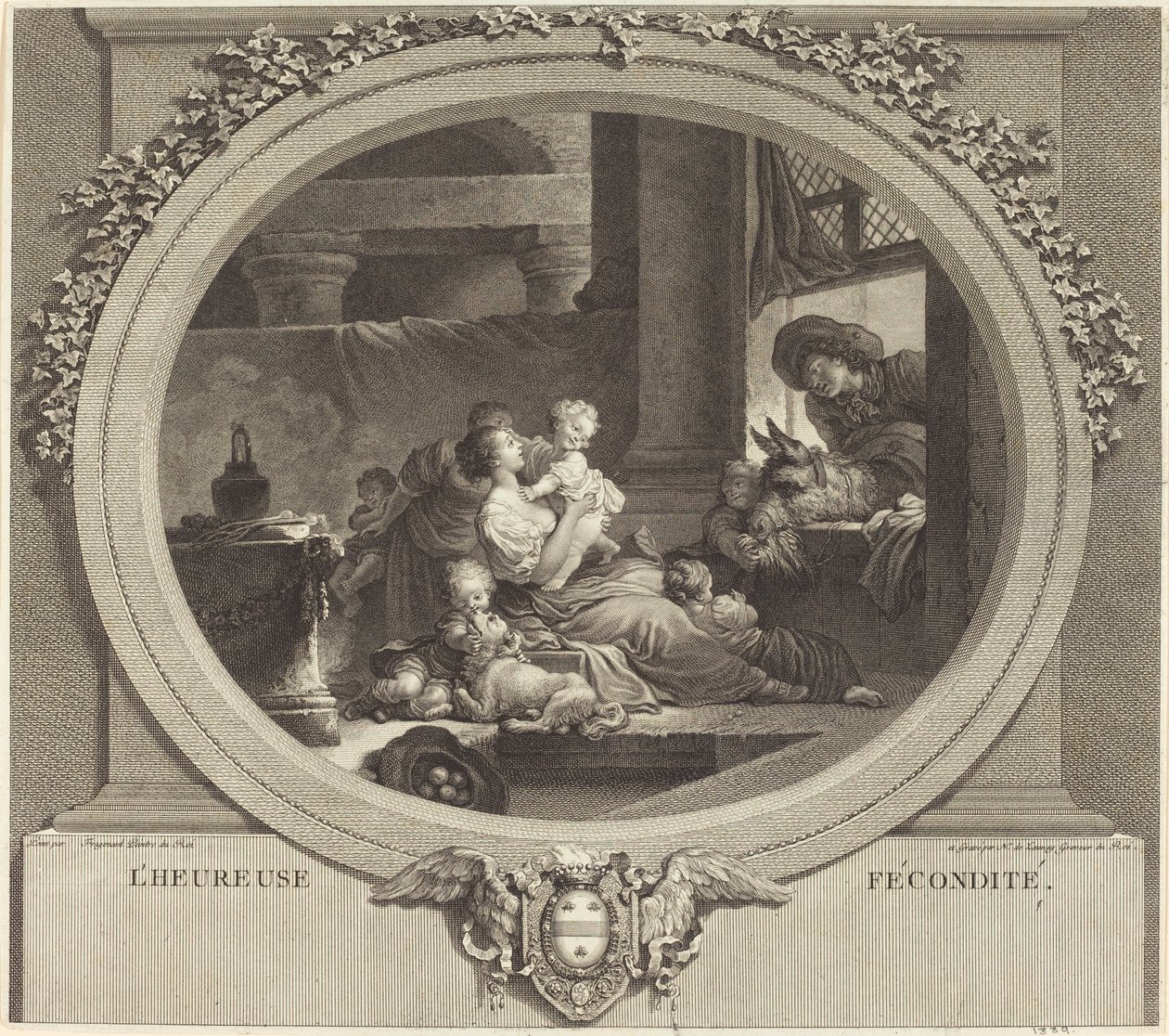 La feliz fecundidad de Nicolas Delaunay after Jean Honoré Fragonard