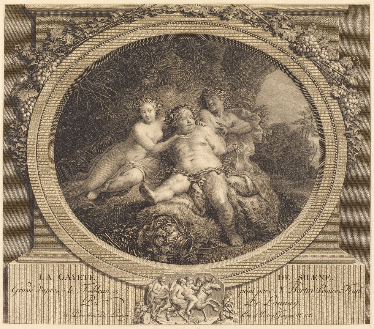 La alegría de Sileno de Nicolas Delaunay after Nicolas Bertin