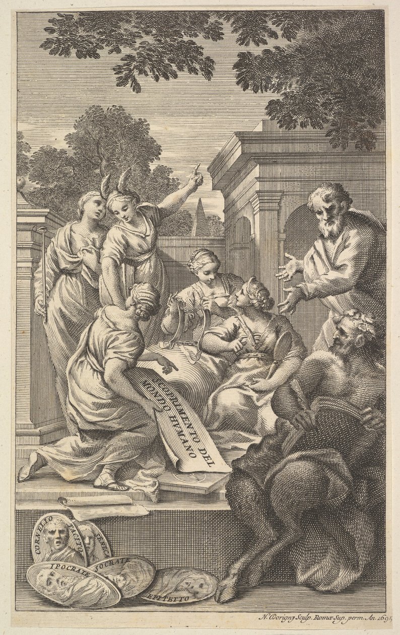 Composición alegórica celebrando las Humanidades, 1695 de Nicolas Dorigny