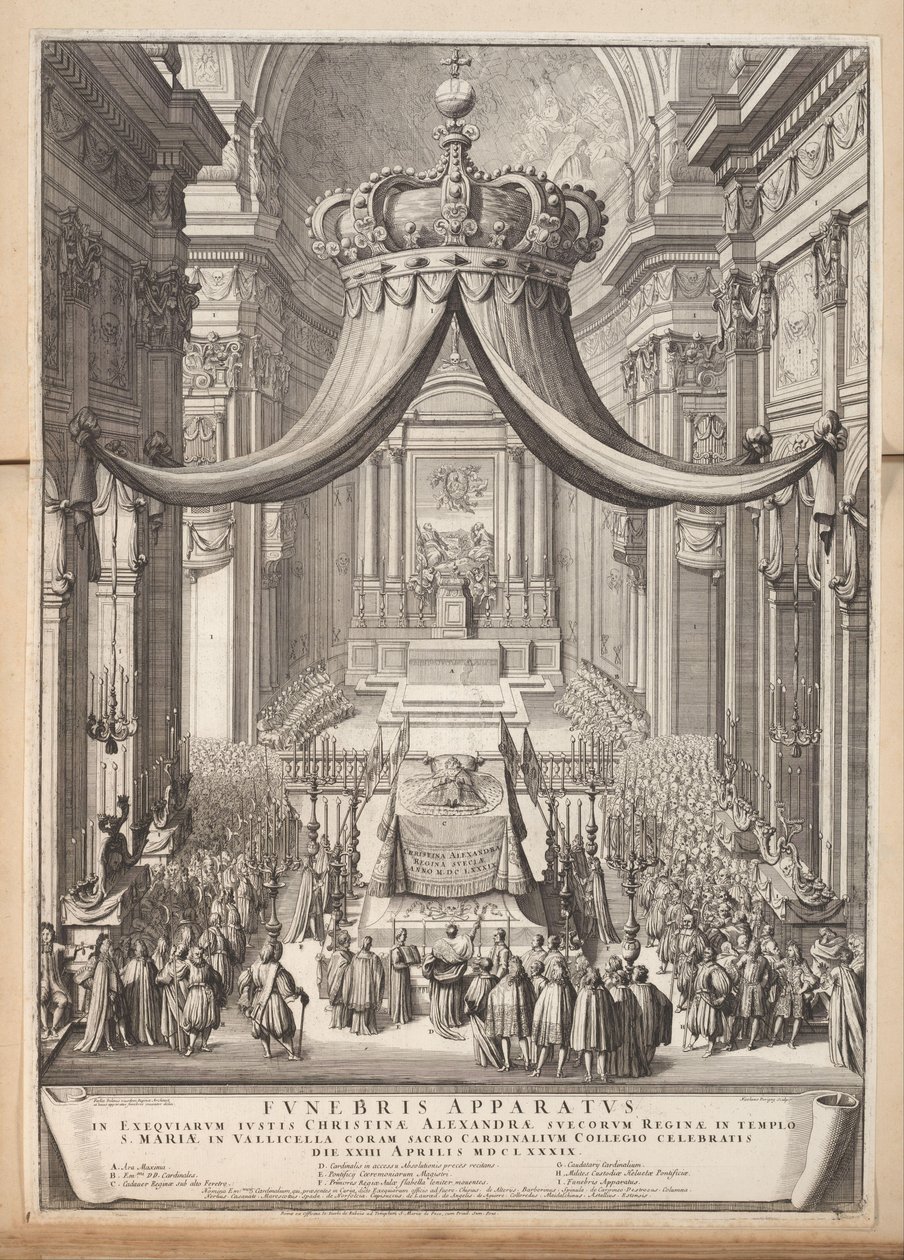 Funeral de Cristina, Reina de Suecia Aparato Funebris (...) (título sobre objeto) de Nicolas Dorigny
