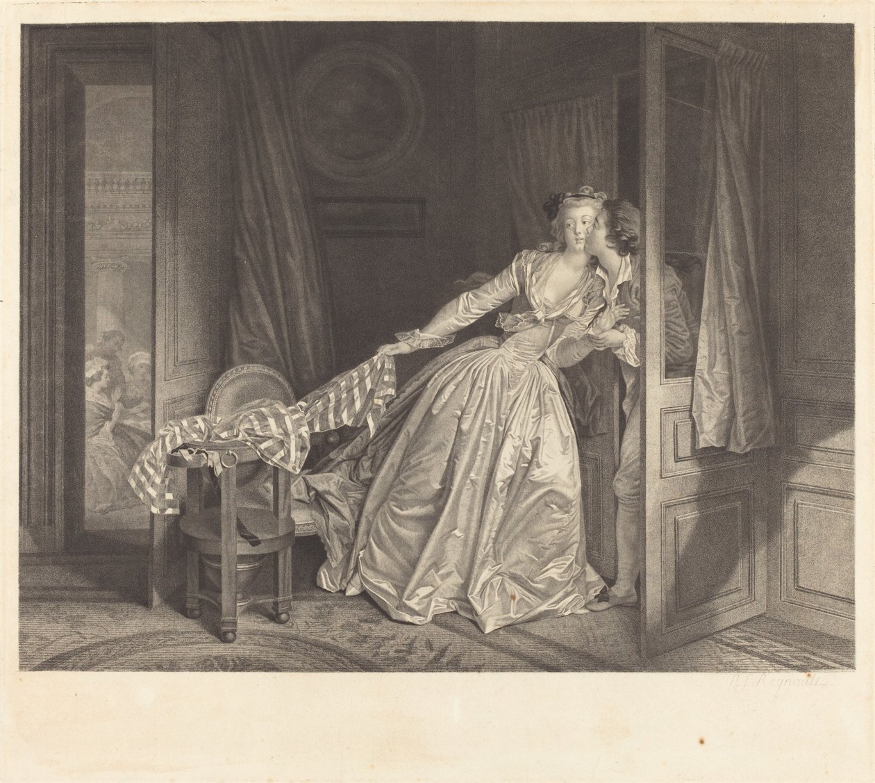 El beso robado de Nicolas François Regnault after Jean Honoré Fragonard