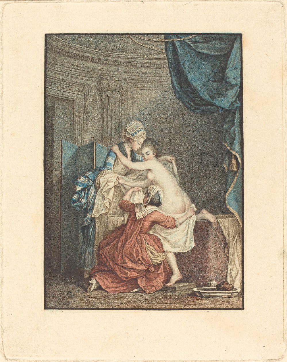 El baño de Nicolas François Regnault after Pierre Antoine Baudouin