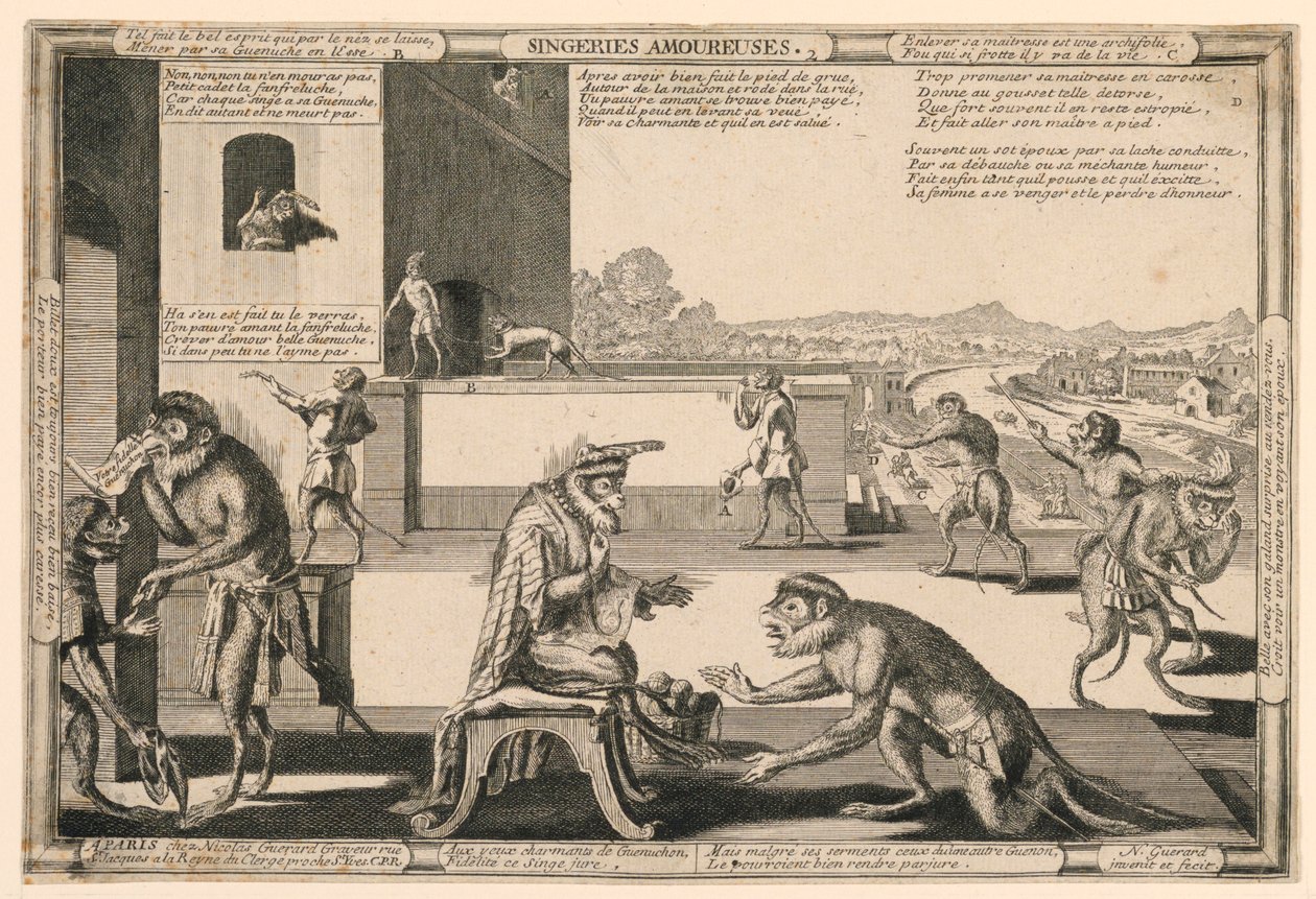 Singeries Amouresuses, Placa 2 de Nicolas Guerard
