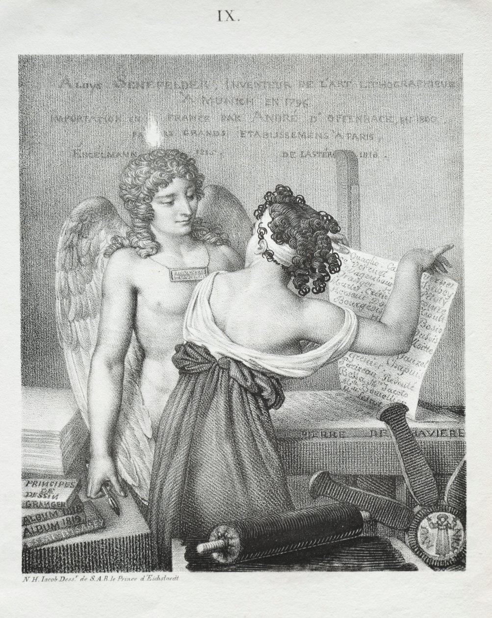 El genio de la litografía, 1819 de Nicolas Henri Jacob